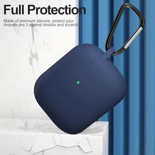 ATUAT Silicone Case for AirPods Pro 3rd Gen Midnight Blue | Full Protection & Wireless Charging thumbnail 2