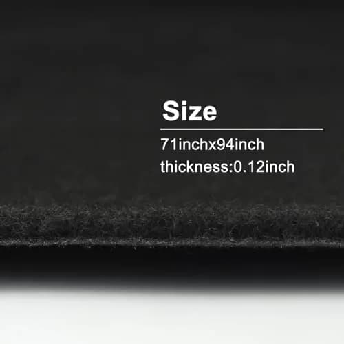KEPYDRMTF Black Underfelt Carpet 1.8m x 2.4m (71in x 94in) | Durable Fabric for Speaker Boxes & Auto Interiors thumbnail 2