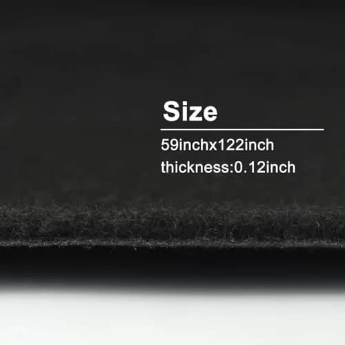 KEPYDRMTF Black Speaker Box Carpet 1.5m x 3.1m (59in x 122in) | Durable Polyester Fabric for Audio DIY & Repair thumbnail 2