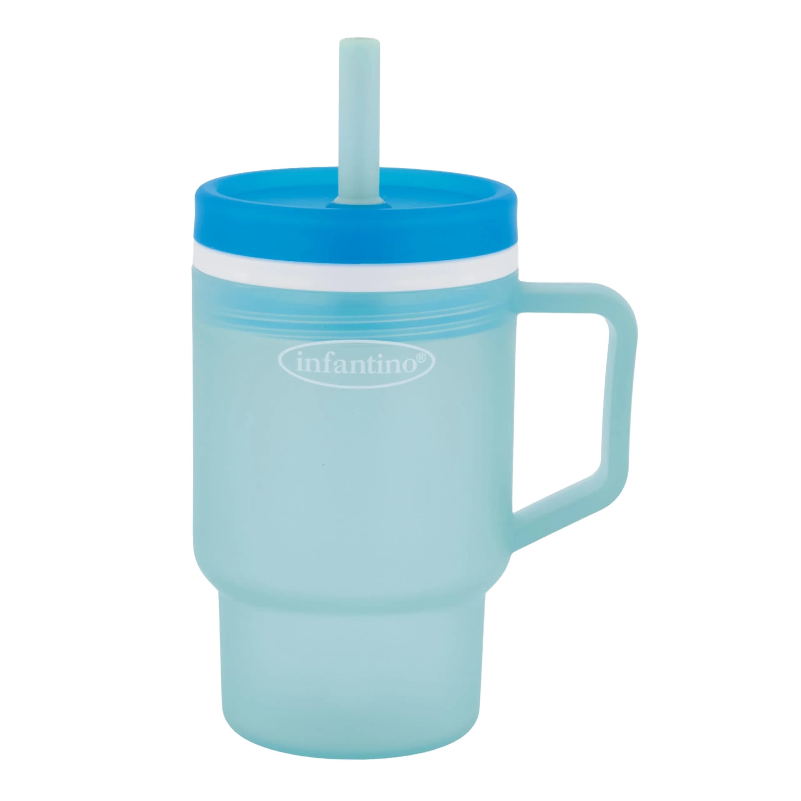 Infantino My 1st Tumbler Straw Cup, 10oz, Moody Blue | Leak-Resistant, BPA-Free for Toddlers — Moody Blue