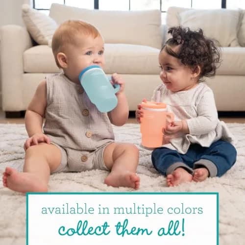 Infantino My 1st Tumbler Straw Cup, 10oz, Moody Blue | Leak-Resistant, BPA-Free for Toddlers thumbnail 6
