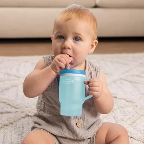 Infantino My 1st Tumbler Straw Cup, 10oz, Moody Blue | Leak-Resistant, BPA-Free for Toddlers thumbnail 7