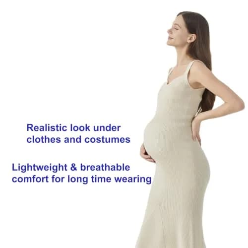 Teesider Realistic Memory Foam Fake Pregnancy Belly Costume XL (0.499 kg / 1.1 lb) | Adjustable Waistband, Breathable Cotton Cover thumbnail 5