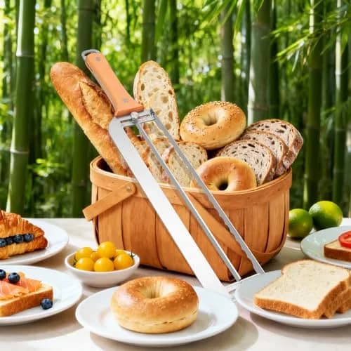 Solldgt Adjustable Bread Slicer 9" | Custom Thickness, Serrated Stainless Steel Blade thumbnail 9