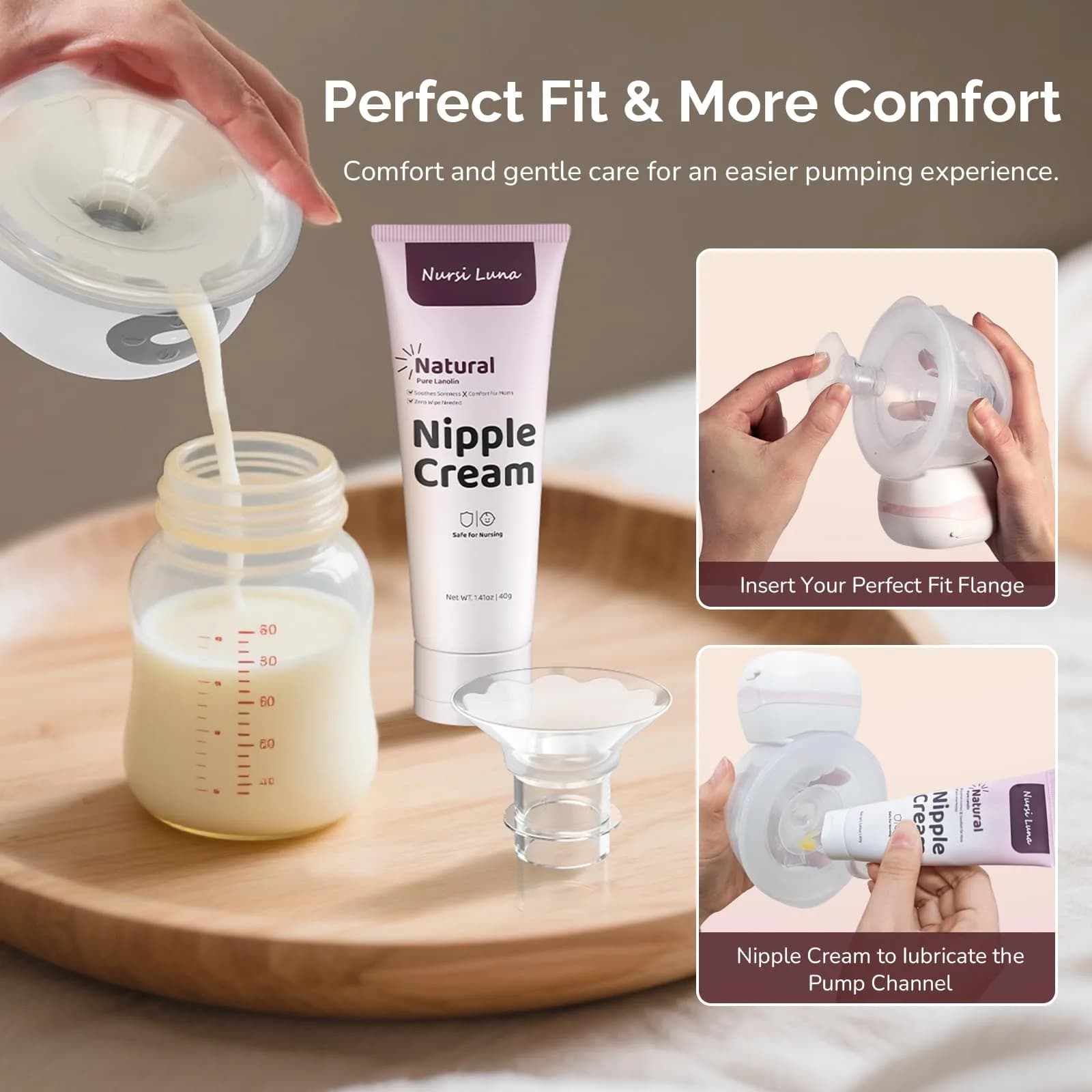 Nursi Luna Flange Sizing Kit for 24mm Breast Pumps, 10PCS | IBCLC-Developed for Better Fit - view 2