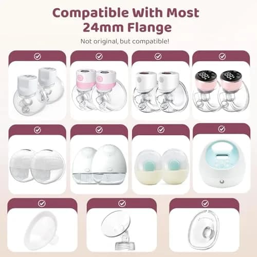 Nursi Luna Flange Sizing Kit for 24mm Breast Pumps, 10PCS | IBCLC-Developed for Better Fit thumbnail 3