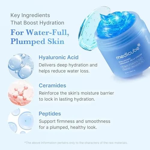 medicube Jelly Cream with Hyaluronic Acid, Ceramides, Peptides 50ml (1.69 Fl Oz) | Long-Lasting Hydration for All Skin Types thumbnail 3