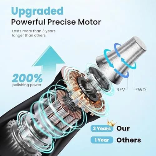 HSKAI Professional Electric Nail File Drill 50-Piece Set | Cordless Rechargeable with LED Display thumbnail 5