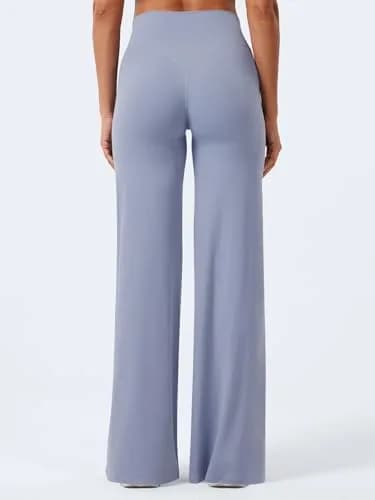 YEOREO Womens Straight Leggings 33" | High-Waisted, Stretch Nylon, Yoga & Workout thumbnail 5