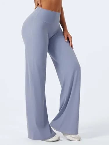 YEOREO Womens Straight Leggings 33" | High-Waisted, Stretch Nylon, Yoga & Workout thumbnail 8