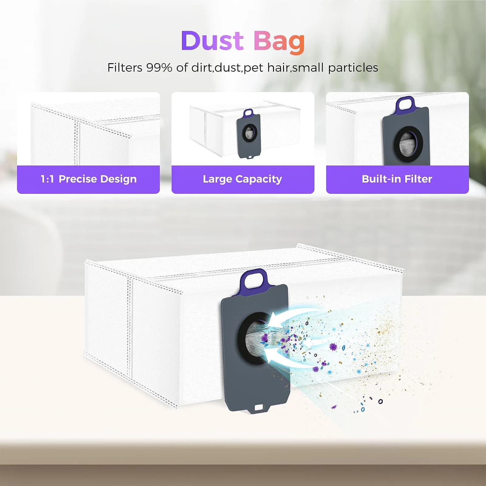 BTRSOLUS 16 Pcs Accessories Kit for NARWAL FLOW Robot Vacuum | Zero-Tangling Floating Brush, Dust Bags, Filters, Mops, Side Brushes, Sponge Filters, Clean Tool - view 6