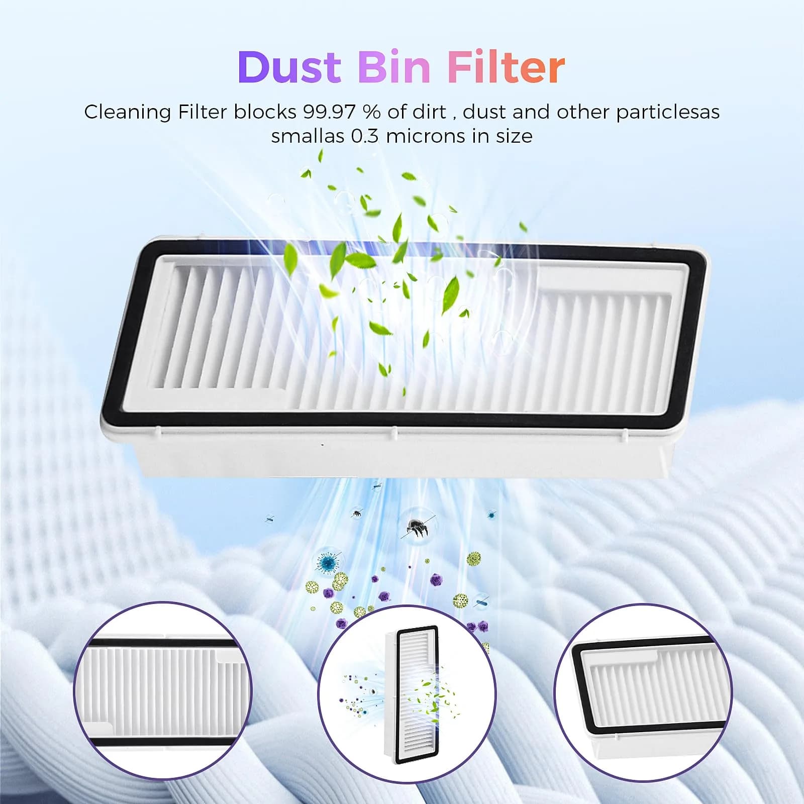 BTRSOLUS 16 Pcs Accessories Kit for NARWAL FLOW Robot Vacuum | Zero-Tangling Floating Brush, Dust Bags, Filters, Mops, Side Brushes, Sponge Filters, Clean Tool - view 7
