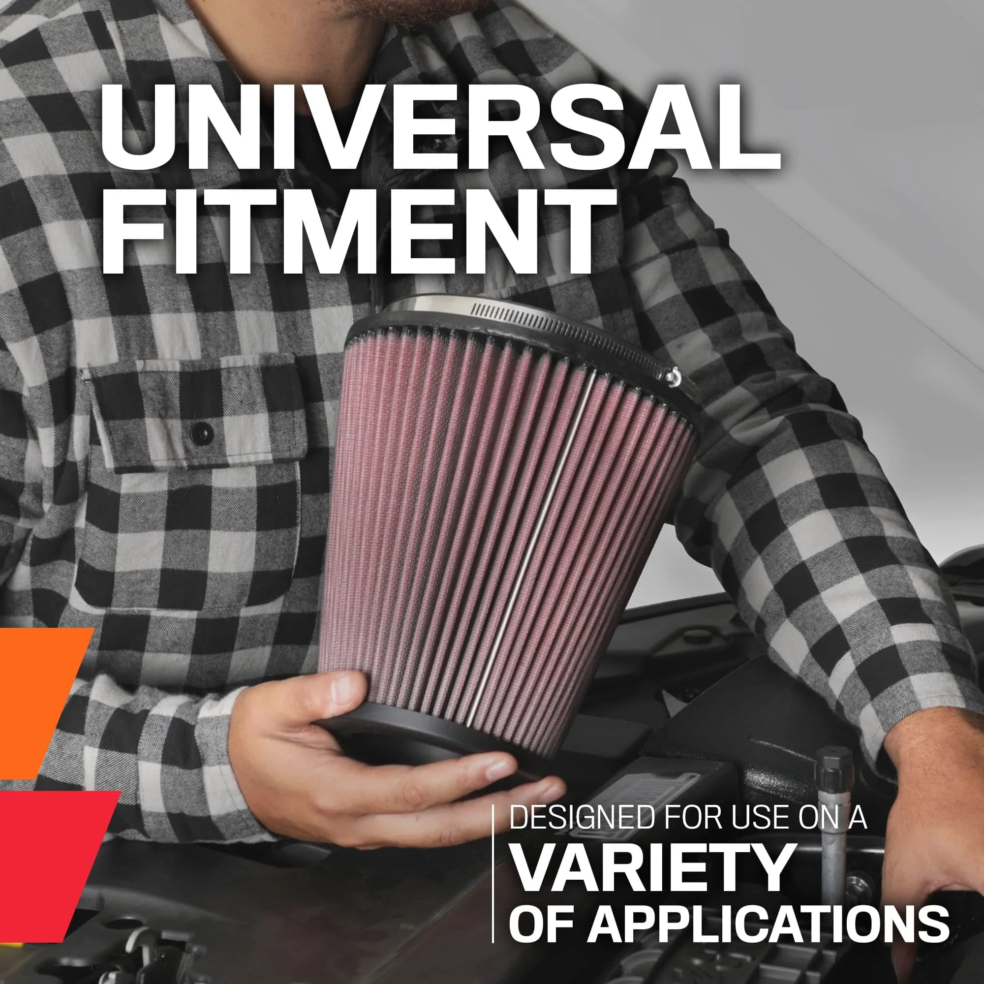 K&N RB-0510 Universal Clamp-On Air Filter 11.9 cm (4.63 in) Diameter x 18.1 cm (7.13 in) Height | High-Flow Performance for Engine Longevity - view 6
