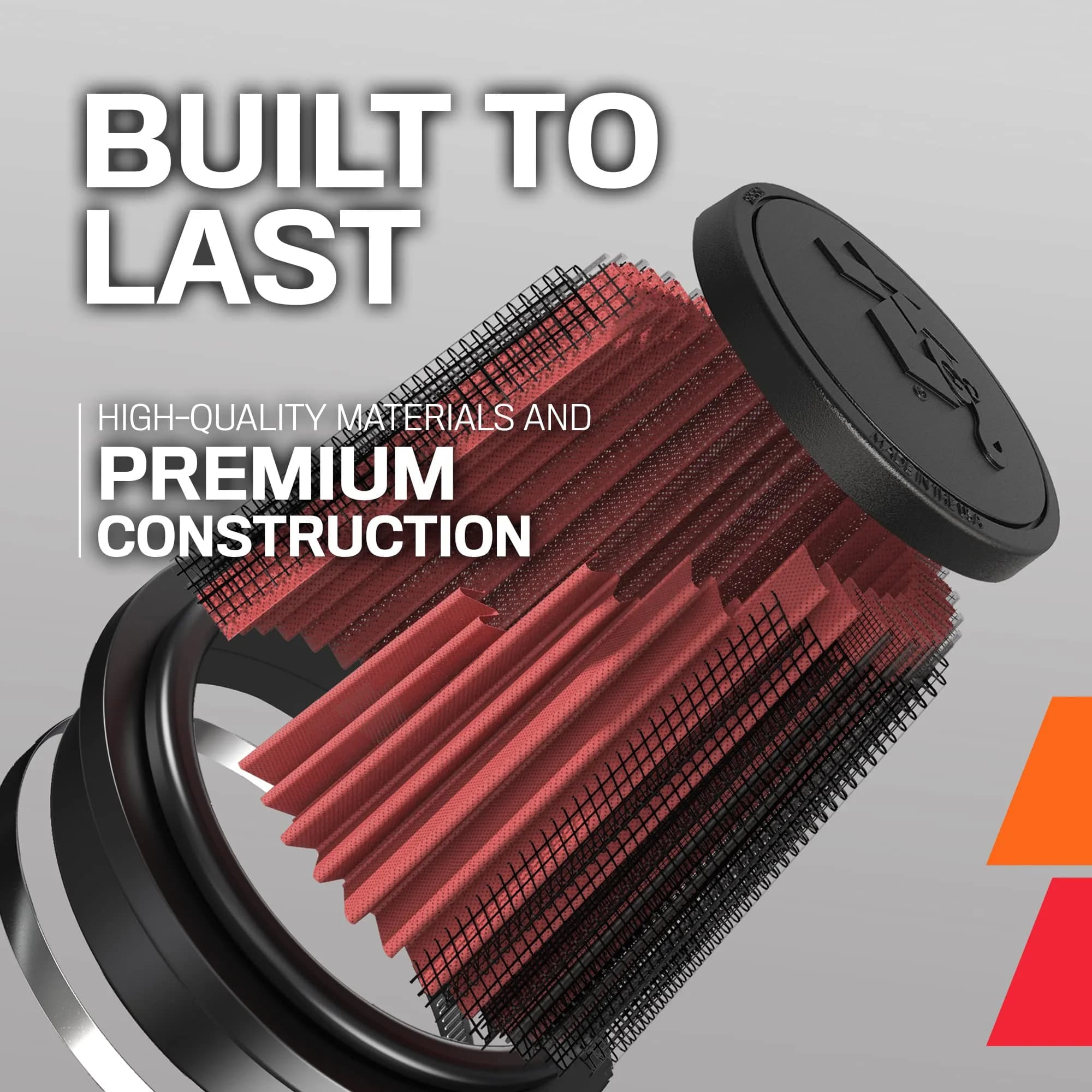 K&N RB-0510 Universal Clamp-On Air Filter 11.9 cm (4.63 in) Diameter x 18.1 cm (7.13 in) Height | High-Flow Performance for Engine Longevity - view 4