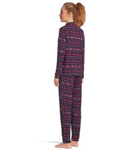 MeUndies Long Sleeve Modal PJ Set Fair Isle Flurry Large | Cozy, Breathable & Sustainable (70-120c) thumbnail 3