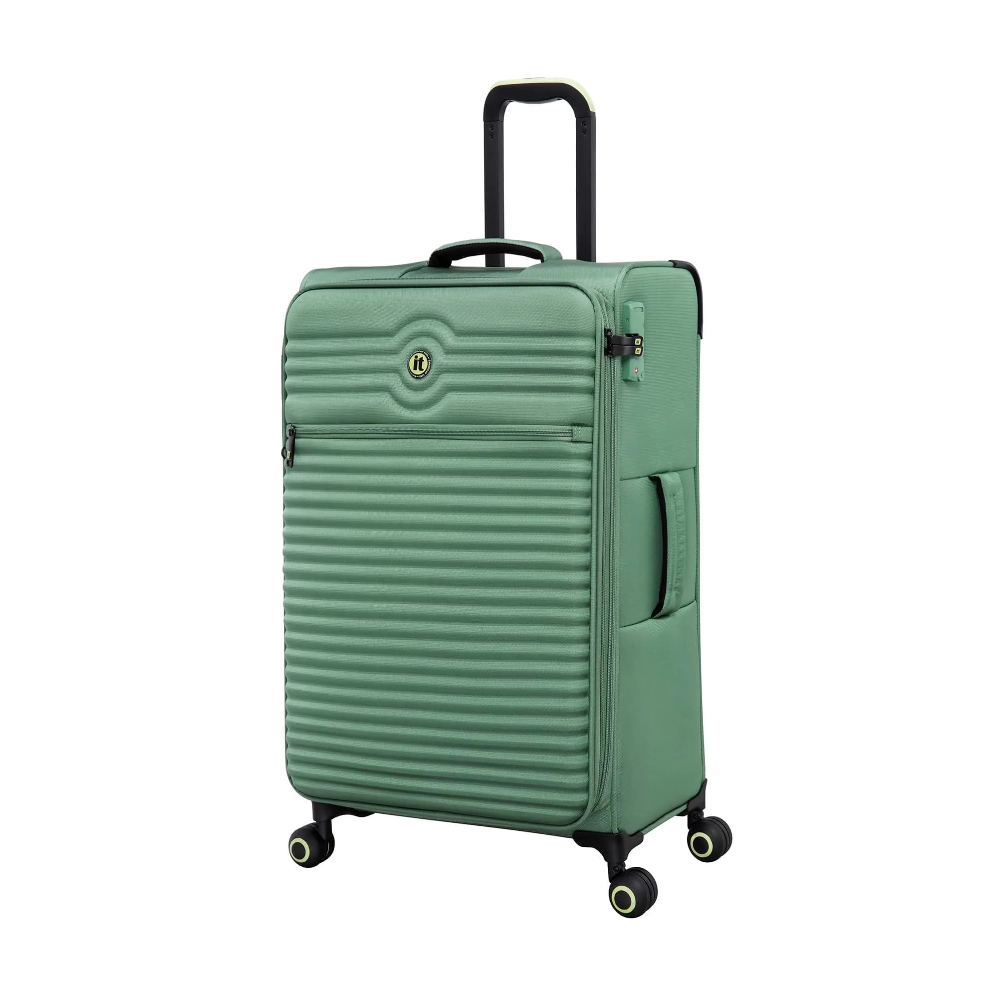 it luggage Circulator 28" Softside Checked Spinner | Expandable, 8 Wheel, Green — Hedge Green