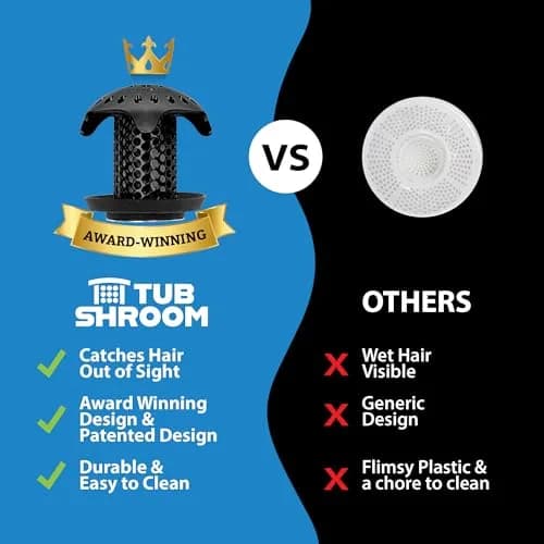 TubShroom Ultra Stainless Steel Drain Protector, Hair Catcher Strainer for Bathroom Tub and Shower, Matte Black, 1.5cm (1.5in) Drain Diameter | Award-Winning Design thumbnail 5