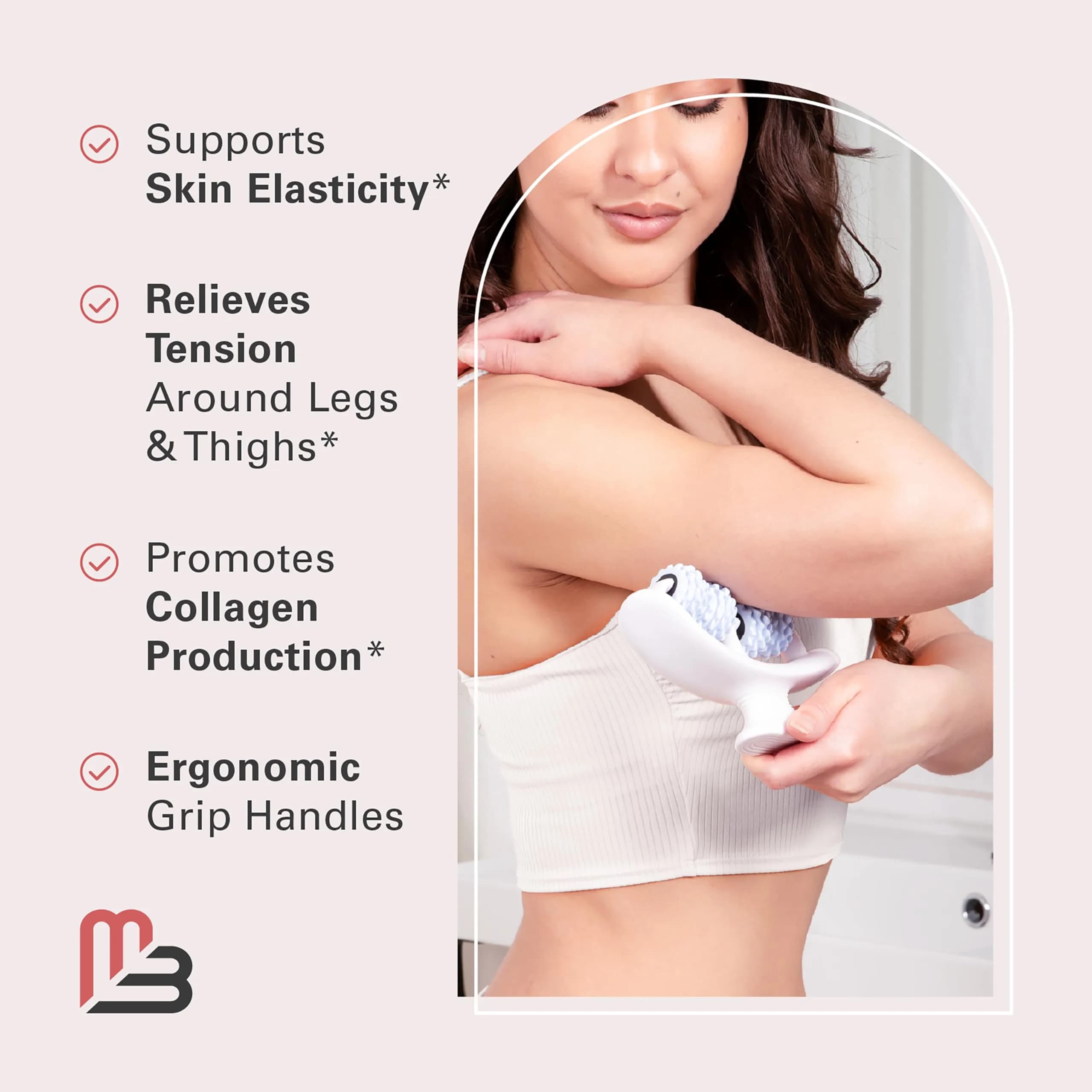 M3 Naturals Sore Muscle Massage Oil & Lymphatic Drainage Massager Kit 240ml (8 fl oz) | FDA Approved & Doctor Recommended - view 3