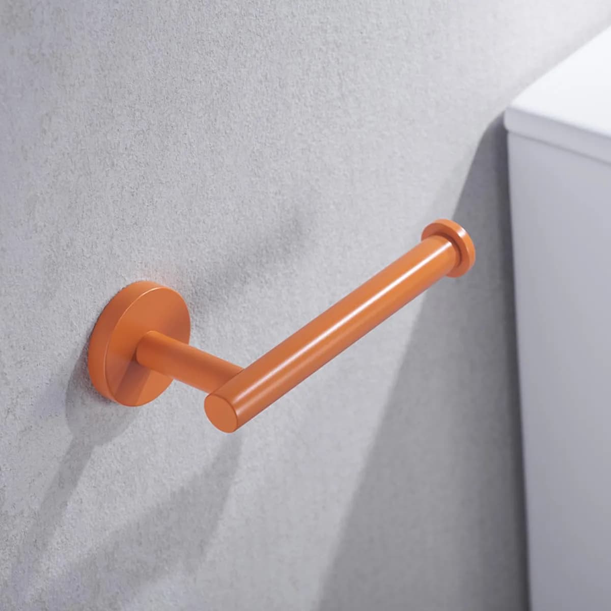 SEABEFORE Orange Toilet Paper Holder SUS304 Stainless Steel | Modern Wall Mount, 6 inch TP Holder for Kitchen Washroom — Orange