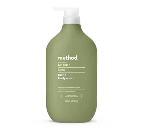 method Men’s Body Wash Juniper + Sage 828ml (28 Fl Oz) | Calming Herbal Cleanse for All Skin Types thumbnail 1