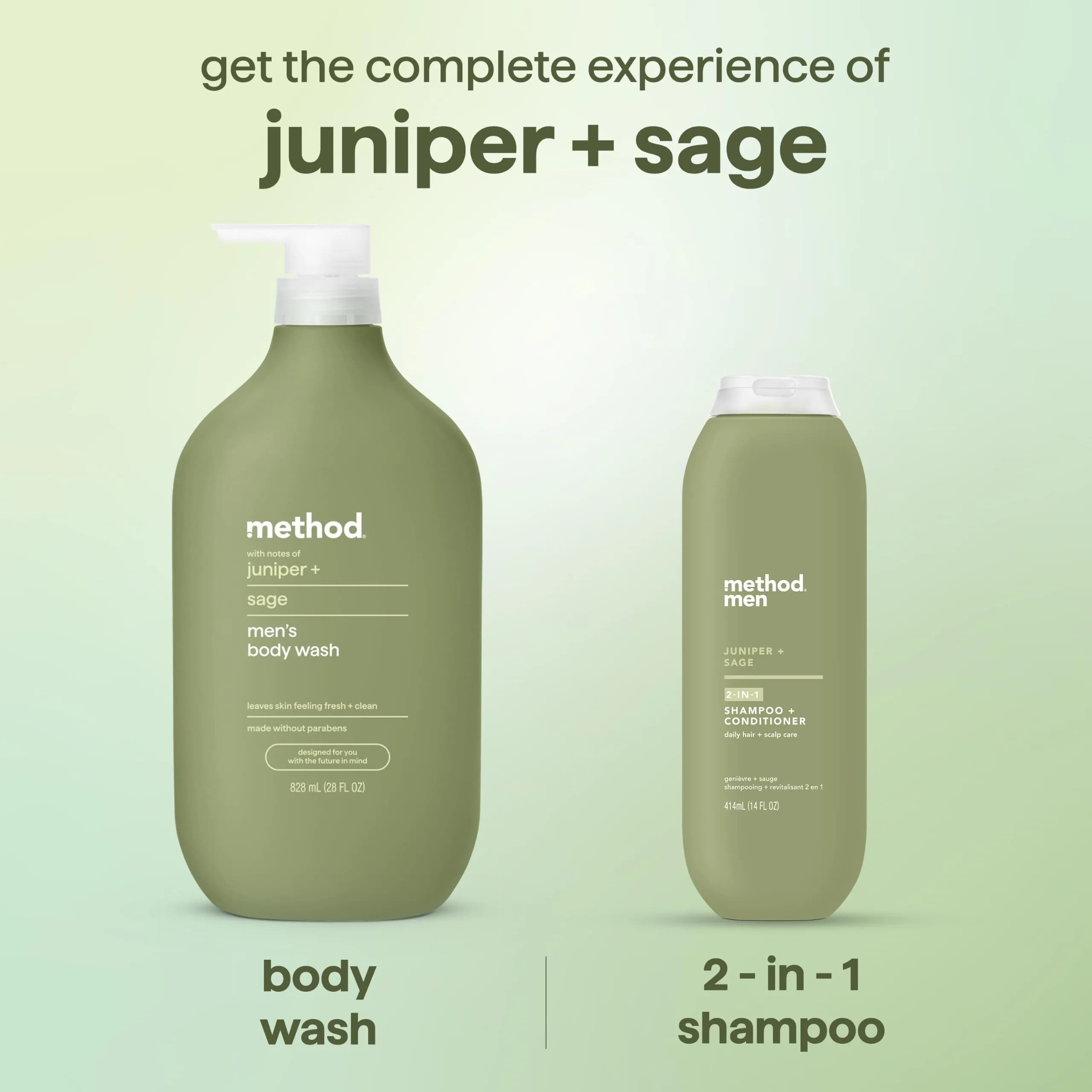 method Men’s Body Wash Juniper + Sage 828ml (28 Fl Oz) | Calming Herbal Cleanse for All Skin Types - view 8