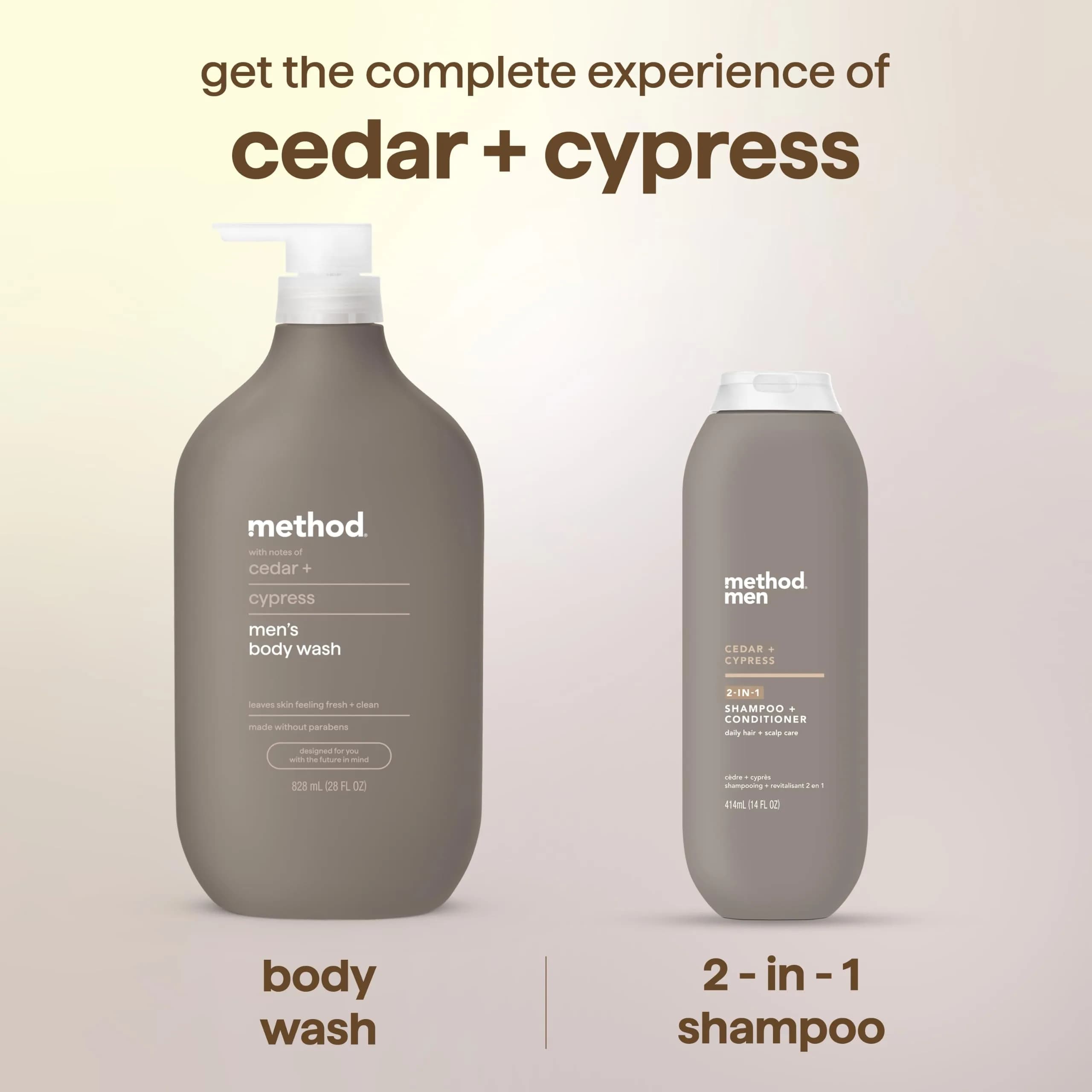 method Men’s Body Wash Cedar + Cypress 828ml (28 fl oz) | Hydrating Formula for All Skin Types - view 8