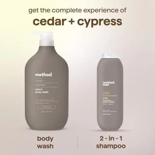 method Men’s Body Wash Cedar + Cypress 828ml (28 fl oz) | Hydrating Formula for All Skin Types thumbnail 8