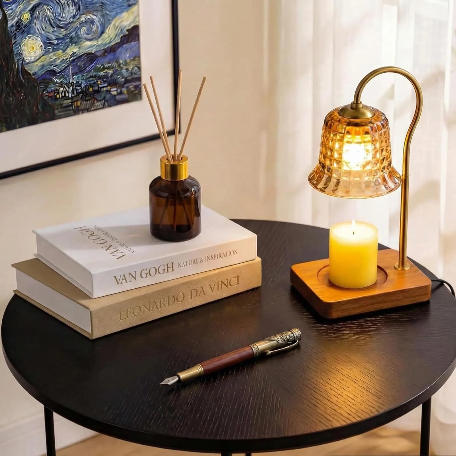 Inoostar Aesthetic Decorative Books Set of 2 Linen Boxes with Gold Lettering 21cm (8.27 in) | Enhance Your Coffee Table, Bookshelf or Mantle Decor - view 4
