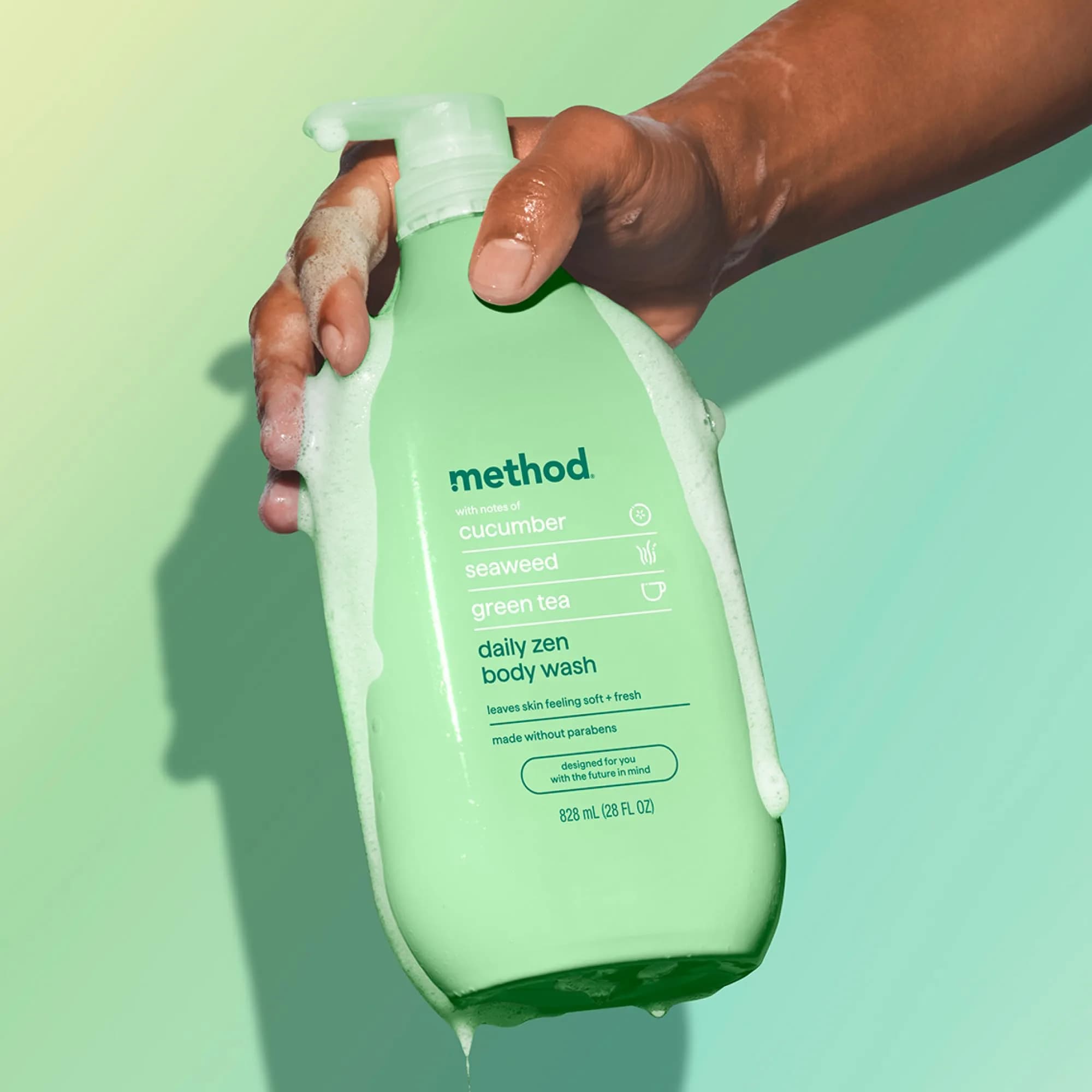 Method Daily Zen Body Wash with Cucumber, Seaweed & Green Tea, 794g (28 oz) | Moisturizing Spa Scent - view 6