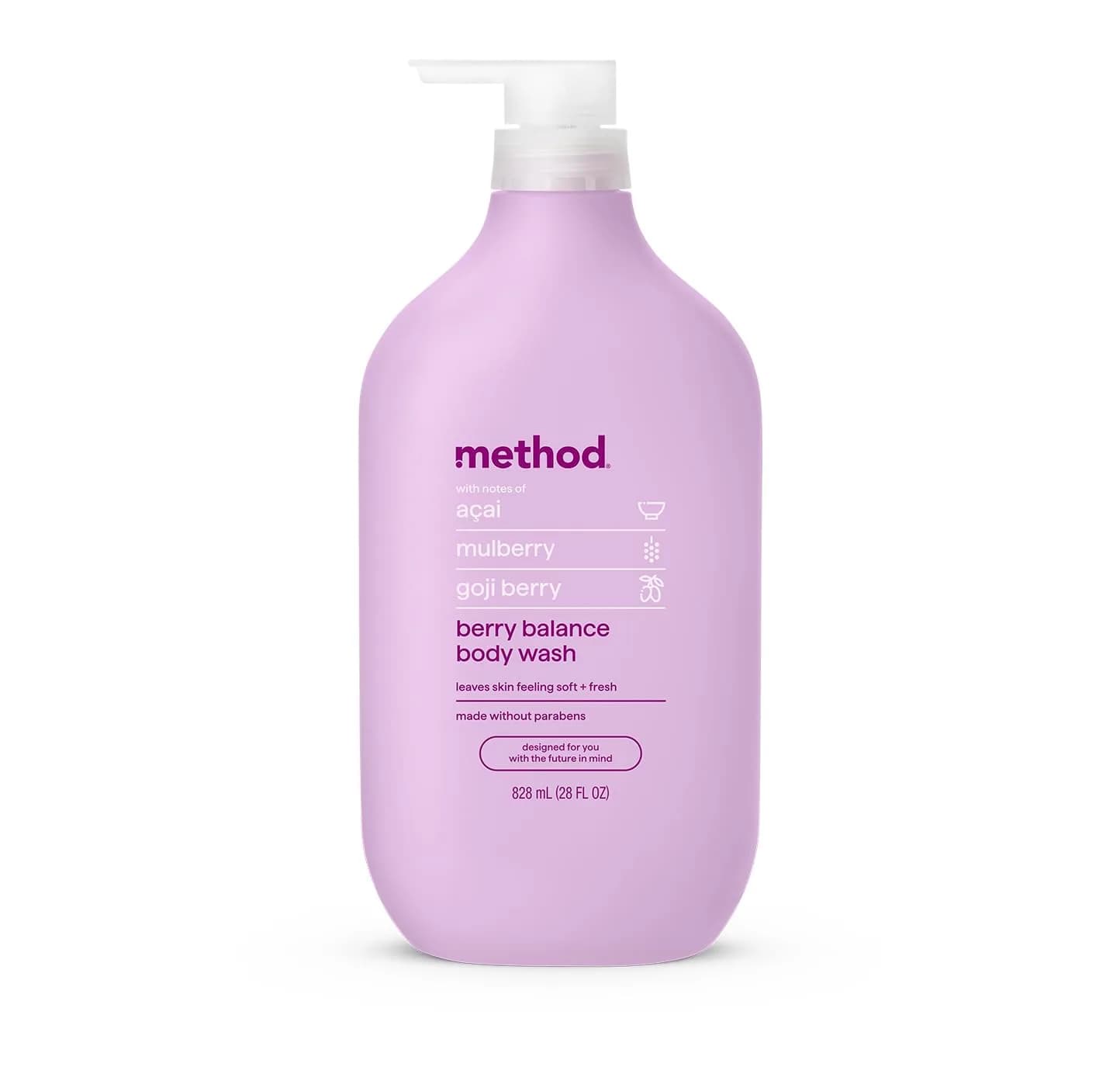 Method Berry Balance Body Wash 828ml (28 fl oz) | Cleanses & Refreshes Skin - main product image