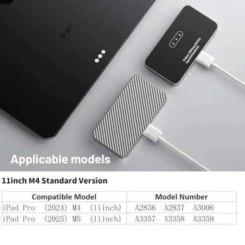 KOOVIVA Magnetic Wireless Charger for iPad Pro 11-inch M4/M5 (2024/2025) | 18W Fast Charging Smart Connector Pad thumbnail 2