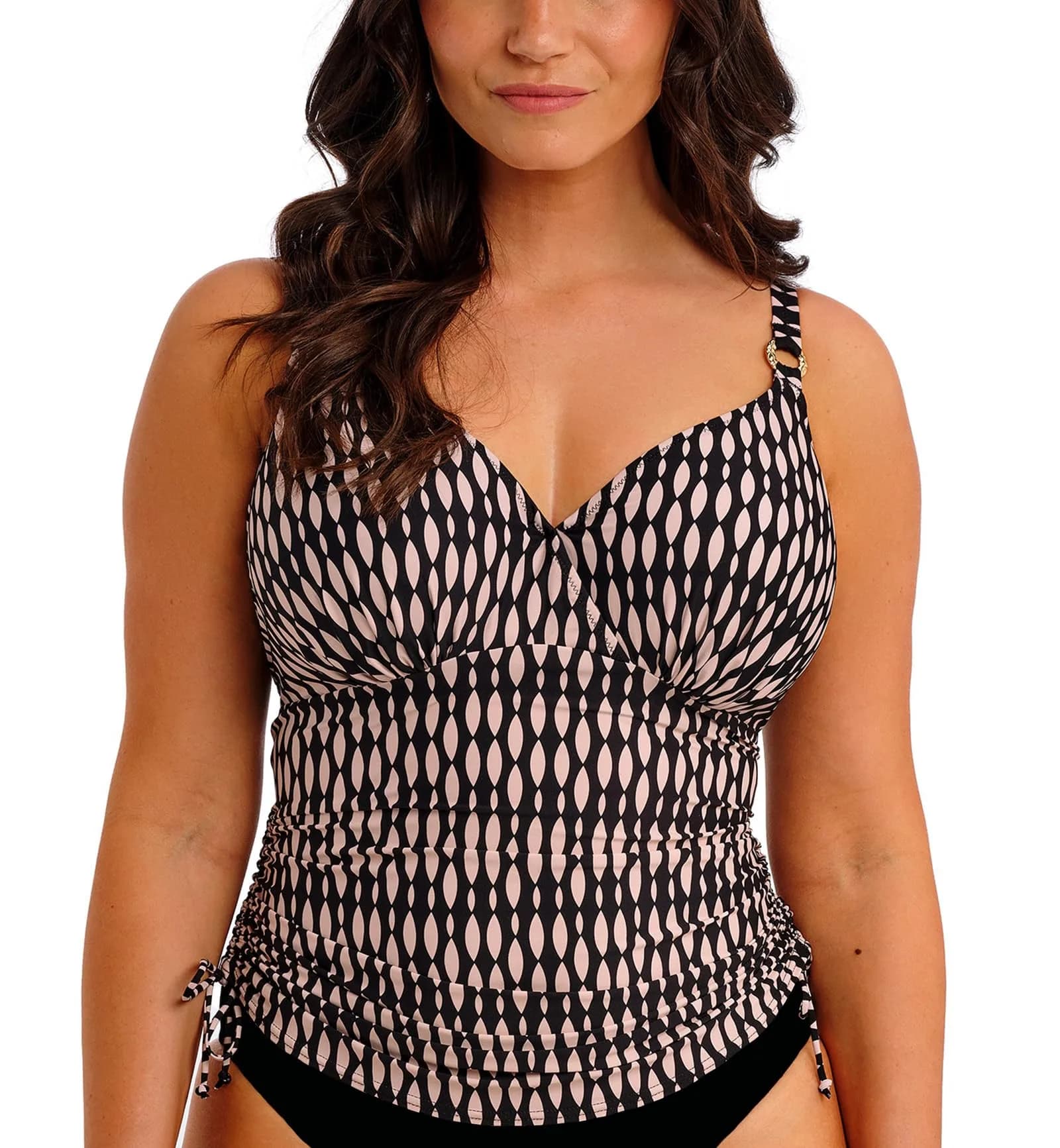 Fantasie Swim Shell Bay Underwire Tankini Top 34H | Supportive, Flattering & Sun-Ready — Desert Blush