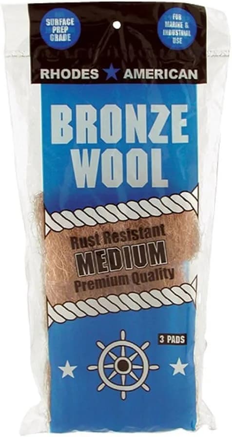 Homax Medium Grade Bronze Wool Pads, 3 Pad (Pack of 6) | Resists Corrosion, Rust & Shedding thumbnail 1