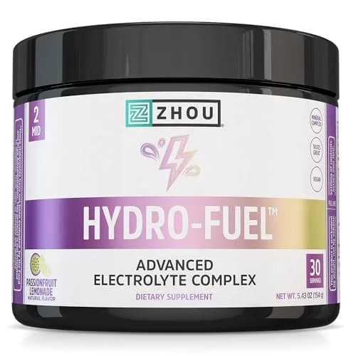 ZHOU Hydro-Fuel Passionfruit Lemonade Electrolytes Powder | Sugar-Free Hydration Mix for Active Lifestyle thumbnail 1