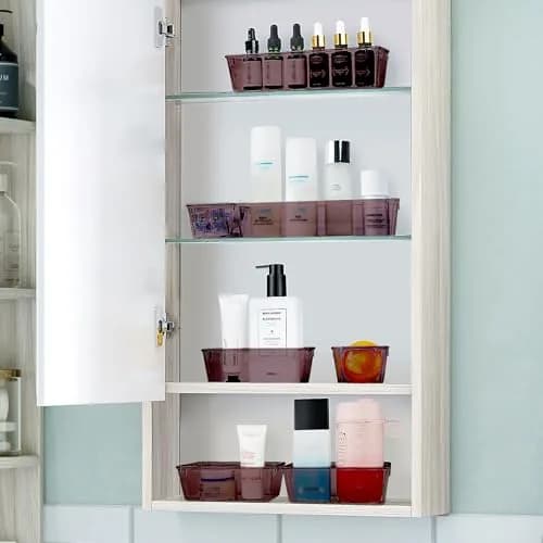 WOWBOX 25 PCS Plastic Drawer Organizer Set, Makeup Organizers and Storage Bins | 4 Sizes, Clear, Non-Toxic Plastic thumbnail 6
