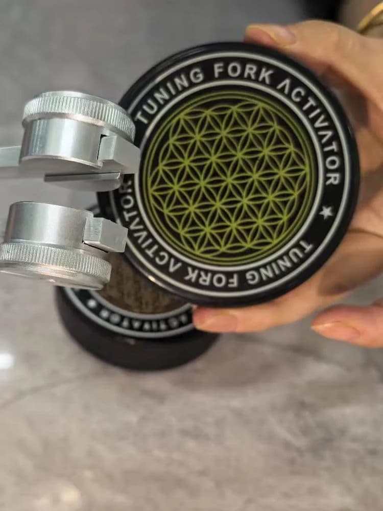 Bysameyee Universal Rubber Tuning Fork Activator with Flower of Life Pattern | 200g (0.44 lb) - view 6