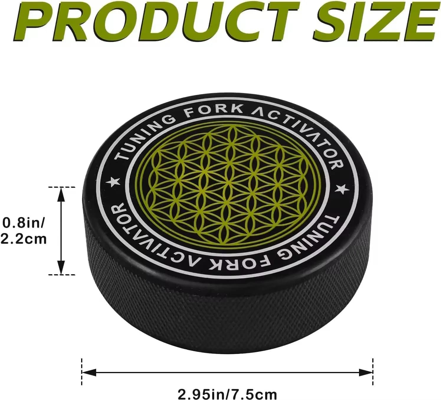 Bysameyee Universal Rubber Tuning Fork Activator with Flower of Life Pattern | 200g (0.44 lb) - view 4