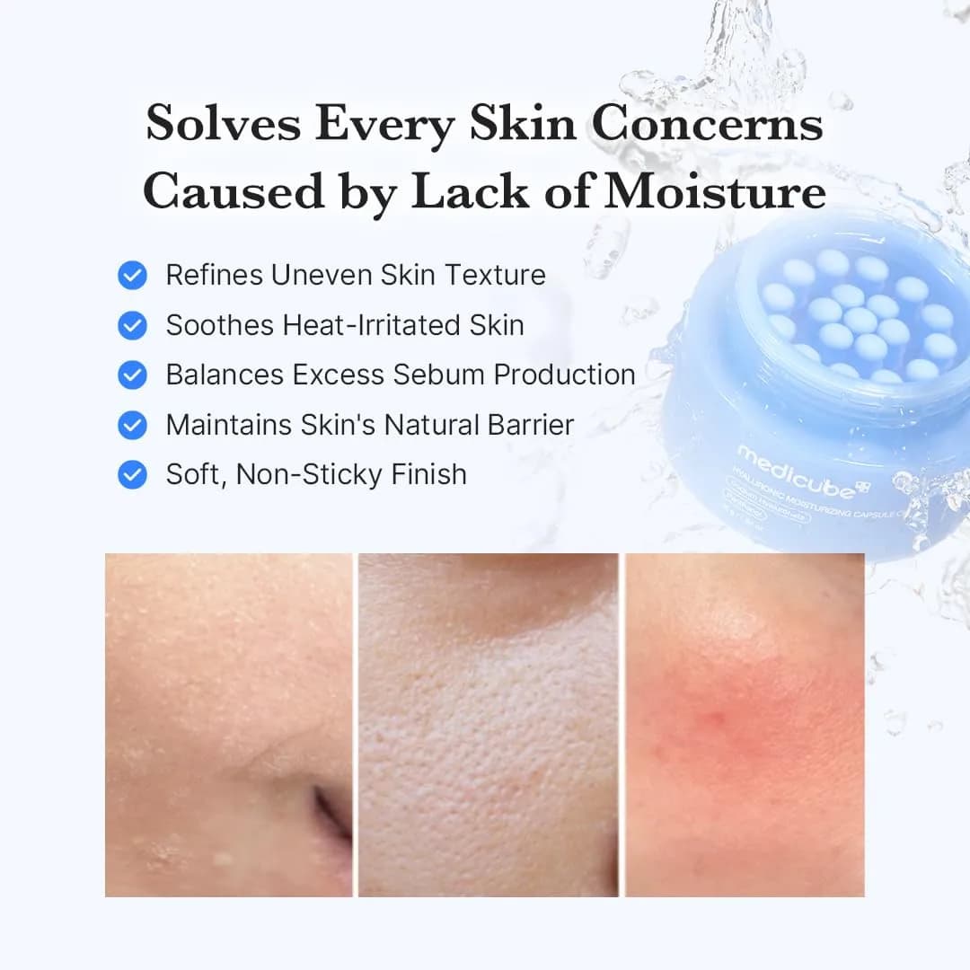 medicube Capsule Cream with Hyaluronic Acid, 120H Lasting Hydration, Barrier Care, Calming Daily Facial Moisturizer, Korean Skincare, 55g (1.94 oz) - view 5