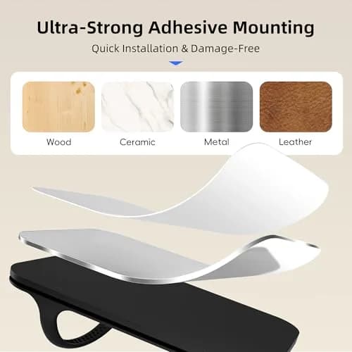 ELETIUO Universal Silicone Laptop Charger Holder, Under Desk Power Brick Mount, Black | Secure, Space-Saving, Damage-Free thumbnail 6