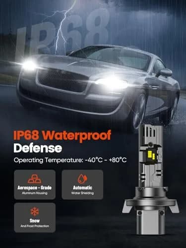 NOVSIGHT H13 Fog Light Bulbs 62,000LM 6500K | Ultra Bright, 50,000 Hours Lifespan, Waterproof, 2-Pack thumbnail 4