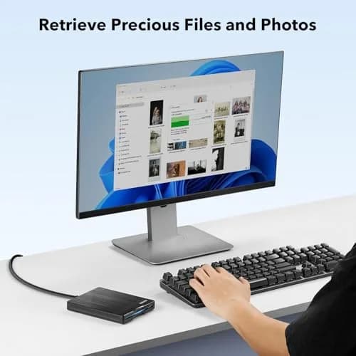 RAAYOO 3.5 inch USB Floppy Disk Reader with USB-A/C | Reads Old Floppy Disks on Windows 11/10/7/XP thumbnail 7