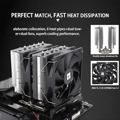 Thermalright Peerless Assassin 120 SE EXTREM CPU Air Cooler | 154mm Height, Dual 120mm PWM Fans, AM5/AM4, LGA1700 thumbnail 4