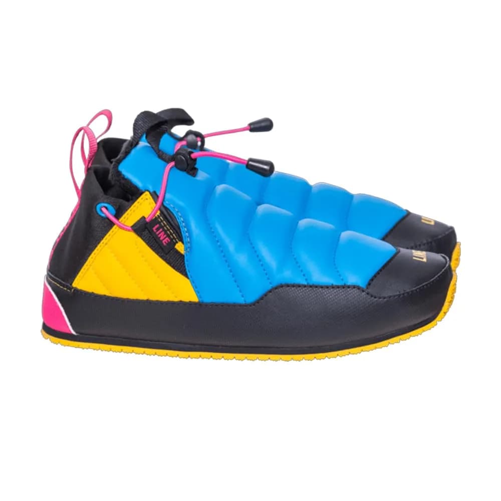 LINE Bootie 1.0 Low Top Insulated Apres Boots, Black, Small | Water-Resistant, Collapsible Heel, Warm Comfort — Neon / Small