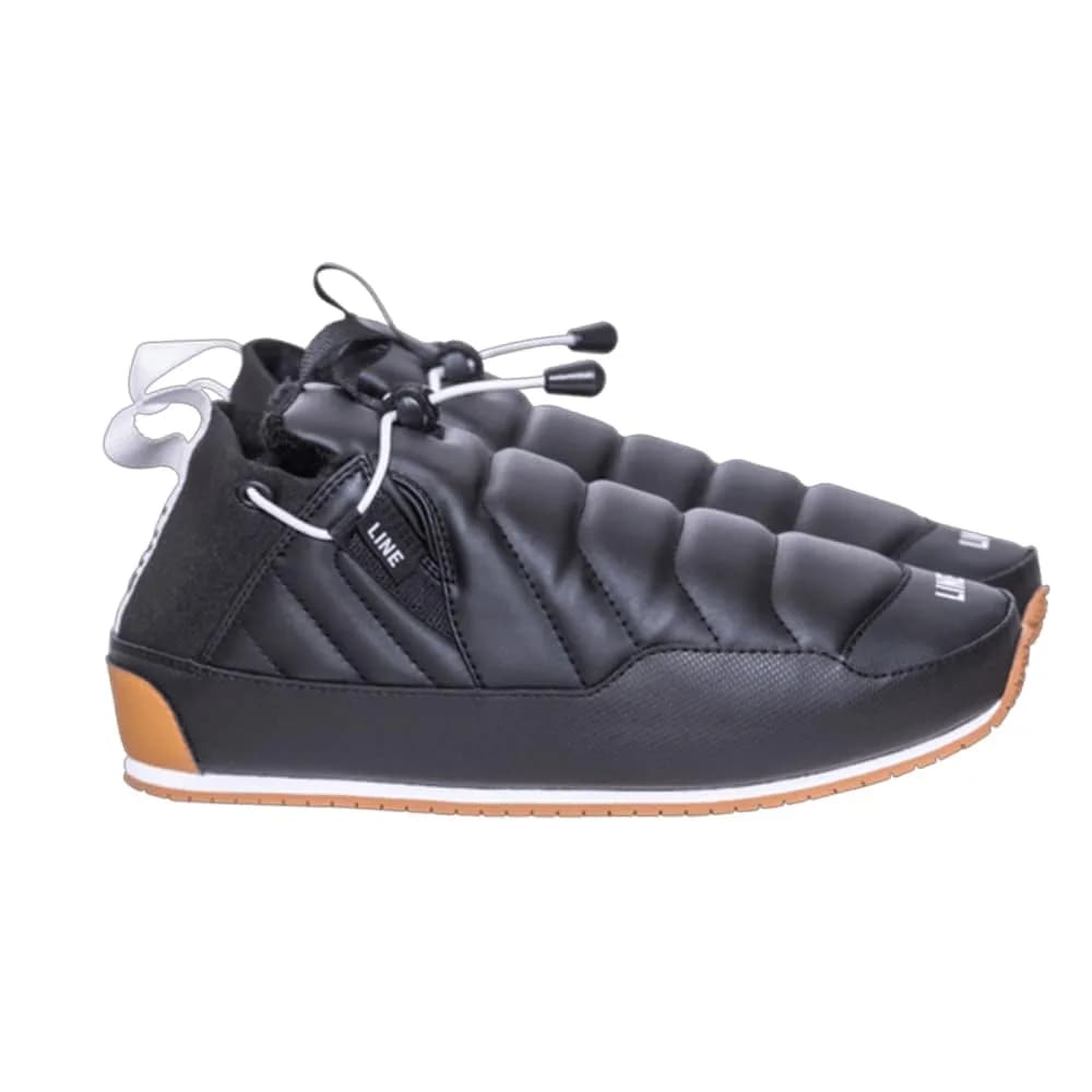 LINE Bootie 1.0 Low Top Insulated Apres Boots, Black, Small | Water-Resistant, Collapsible Heel, Warm Comfort — Black / Medium