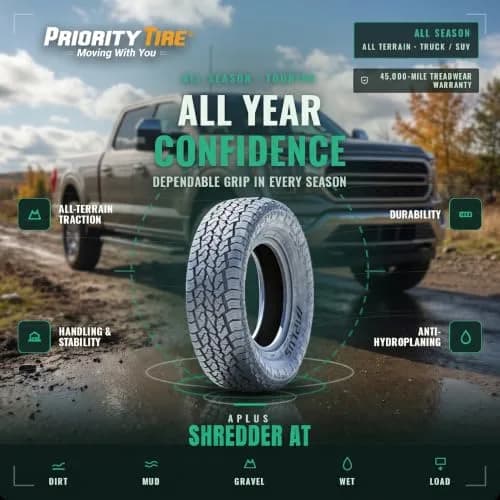 Aplus Shredder A/T All Terrain LT235/80R17 120/117S E Light Truck Tire | Off-Road Traction & Highway Comfort thumbnail 4