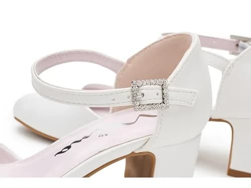 NINA Girls Macey (Little Kid/Big Kid) White 1 Medium | Elegant dressy pump for special occasions thumbnail 5
