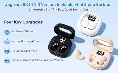 GreatQIQI Sleep Earbuds Small & Feather-Light Bluetooth 5.4 for Side Sleepers thumbnail 2