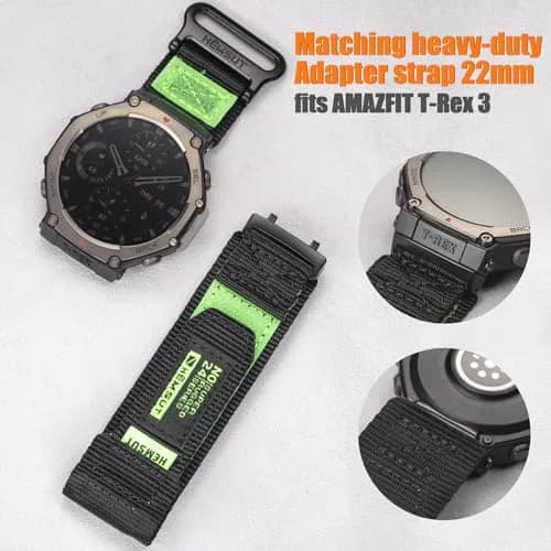 torbollo Watch Bands Compatible with Amazfit T-Rex 3 Pro 48mm | Soft Sport Nylon Strap Adjustable Wristbands thumbnail 6