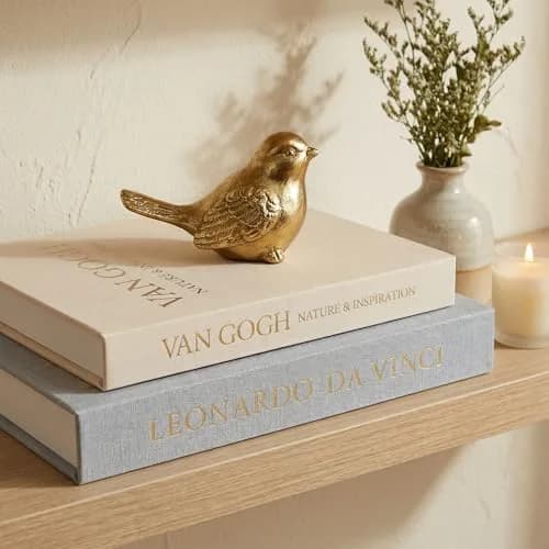 Inoostar Decorative Linen Book Boxes Set of 2 | 28cm (11") & 25cm (9.88") | Grey & Beige thumbnail 4