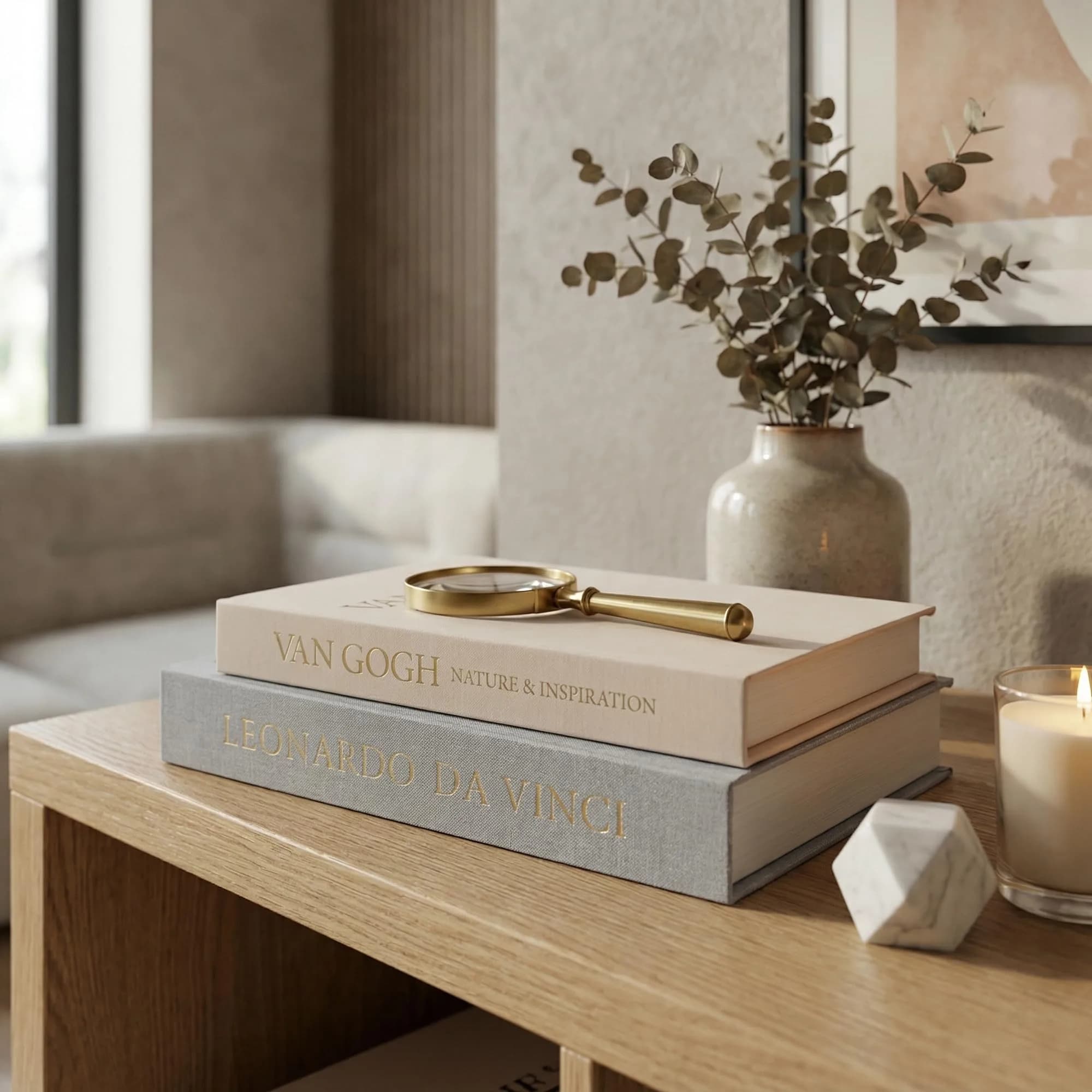 Inoostar Decorative Linen Book Boxes Set of 2 | 28cm (11") & 25cm (9.88") | Grey & Beige - view 2